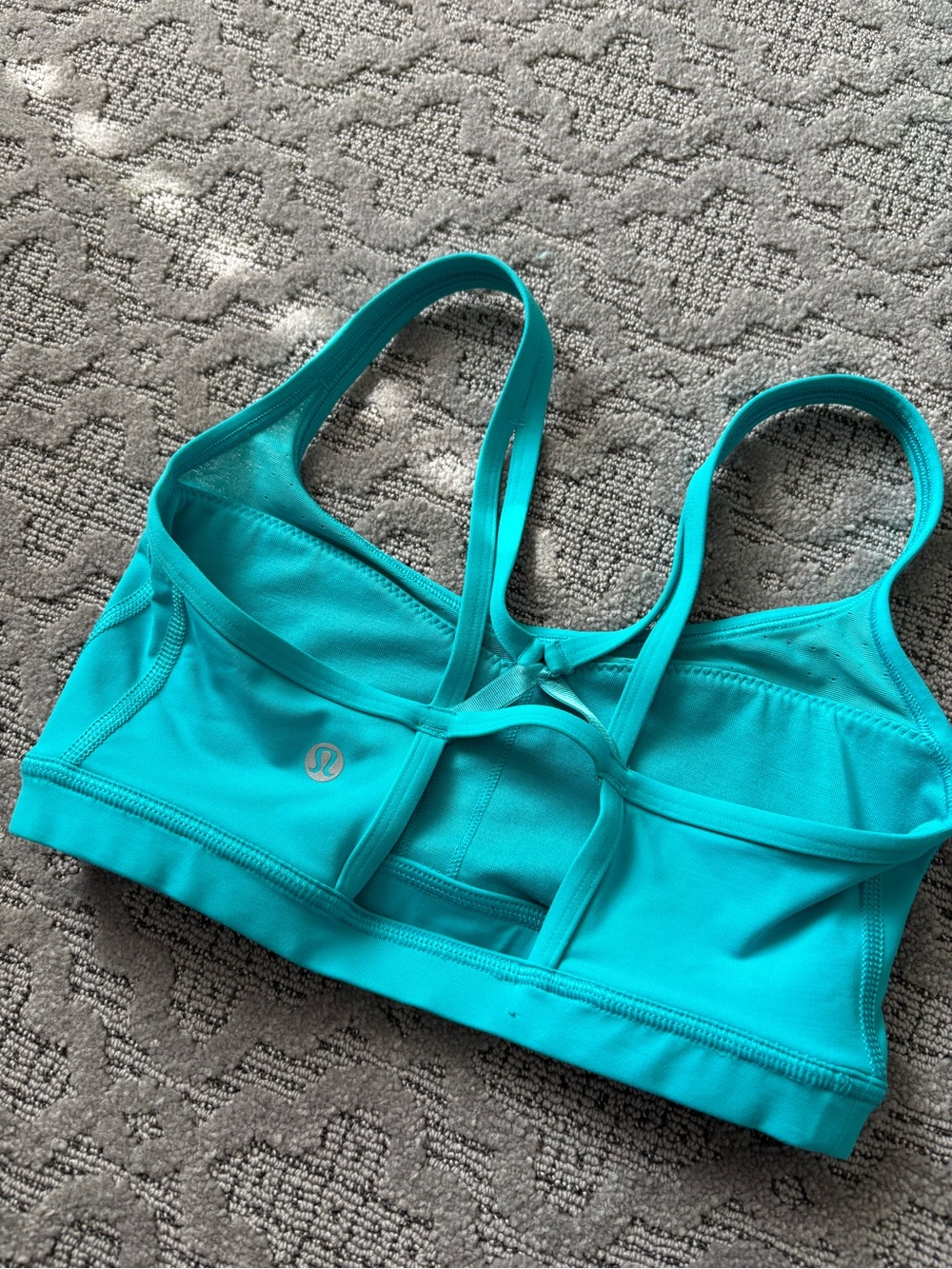 lululemon athletica Teal Strappy Sports Bra with Crisscross Back